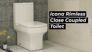 Icona Rimless Close Coupled Toilets  Toilets in Uk I Royal Bathrooms [upl. by Yrffej]