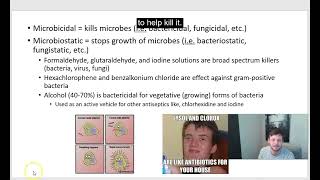 pharmacology antiseptics [upl. by Enilegnave]