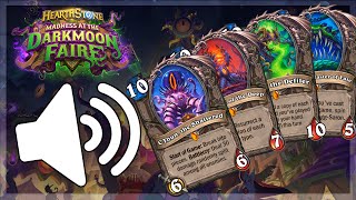 Hearthstone  All Legendary Play Sounds Music Subtitles Classic  Madness at the Darkmoon Faire [upl. by Shrier]