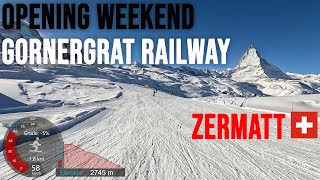 4K Skiing Zermatt Opening Weekend  Gornergrat Railway amp Piste Wallis Switzerland GoPro HERO11 [upl. by Fairfax]