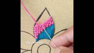 Flower Embroidery Design  Trellis Blanket 2 Stitches Beautifull Flower Embroidery Tricks Tripd [upl. by Chandler]