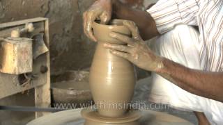 Conventional way of pottery making [upl. by Sulecram317]