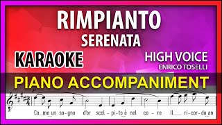 Serenata Rimpianto KARAOKE Toselli high voice [upl. by Howlan]