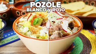 Cómo hacer pozole rojo y pozole blanco  Bien Tasty [upl. by Nnylrac]