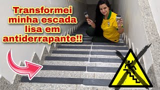 Diy Como transformar piso liso em antiderrapante [upl. by Ocnarfnaig]