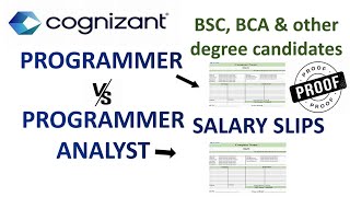 Cognizant Programmer VS Cognizant Programmer Analyst Salary Programmer Analyst Salary in Cognizant [upl. by Eidak]