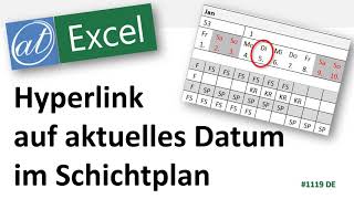 Hyperlink auf Datum im Schichtplan  Navigation in Excel [upl. by Efioa]