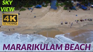 Marari Beach  Alleppey  Sky View  Drone Video  4K [upl. by Heyes573]