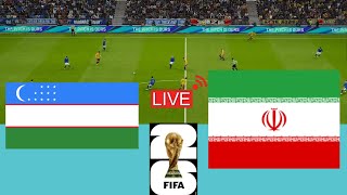 LIVE Uzbekistan vs Iran AFC World Cup 2026 Qualifying 2425 Full Match  Video Game Simulation [upl. by Hodgson919]