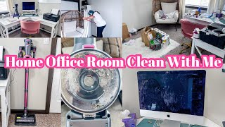 Home Office Room Clean With Me  Testing Out A New Cordless Vacuum  At Home With Shaniqua [upl. by Jammie941]