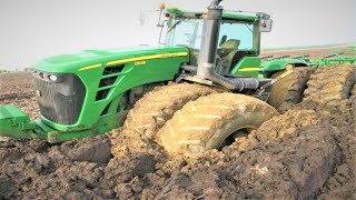 Big Engine Tractors Stuck In Mud 2020 [upl. by Bulley]