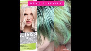 Garnier Nutrisse Lightest Platinum Dye DemoReview [upl. by Terrie178]