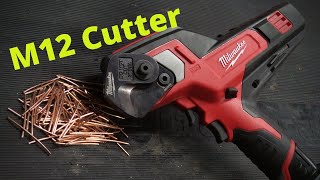 Milwaukee 247220 M12 Cable Cutter  Talking Hands Tool Review [upl. by Oisor602]