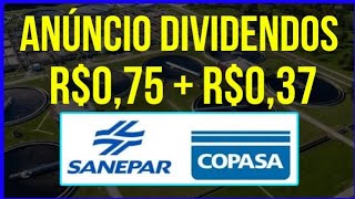 CSMG3  COPASA GRANDES DIVIDENDOS YIELD 17 SANEPAR PROVENTOS dividendos sapr11 bolsadevalores [upl. by Fitzgerald569]