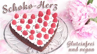 Ein SchokokuchenHerz zum Muttertag  glutenfrei amp vegan  KATHIBACKTDE [upl. by Letnuahc84]