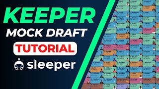 Sleeper Mock Draft for Keeper Leagues TUTORIAL [upl. by Briana]