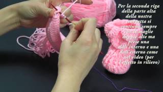 Scarpette Baby passo a passo ad uncinetto  parte 2   Video Tutorial [upl. by Euqinorev]