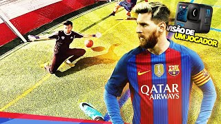 JOGUEI BOLA NA VISÃO DO MESSI NO BARCELONA O GOLEIRO ME ANULOU [upl. by Nnylrebma]