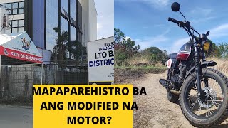 LTO Motorcycle Registration  How tos  How much  Modified motorcycle [upl. by Refynnej]