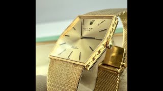 Vintage Unique Rolex Cellini 4122 Engraved Case 18k Solid Gold With Box 1970’s [upl. by Armstrong737]