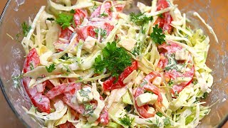 Dieser leckere Krautsalat mit Fetakäse und Tomaten ist super zum Grillen I Sommersalat Rezept [upl. by Taryne]