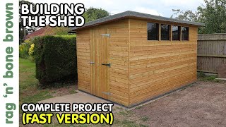 DIY Building A Shed From Scratch  Complete Project Fast Version [upl. by Settle759]