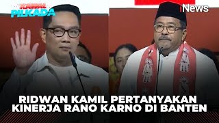 Panas Ridwan Kamil dan Rano Karno Saling Sindir soal Capaian Indeks Kemanusiaan Banten Turun [upl. by Urbannai]