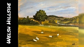 How to Paint a Landscape with acrylics step by step [upl. by Keelby326]