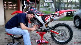 Keihin Carb Tuning Pt 2 2007 CRF250X [upl. by Haidej173]