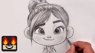 How To Draw Vanellope Von Schweetz  Sketch Tutorial [upl. by Josephson]