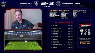 ️ Match Center  Brest vs Paris SaintGermain [upl. by Anika528]