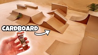 DIY Cardboard Fingerboard Skate Park [upl. by Grimonia647]