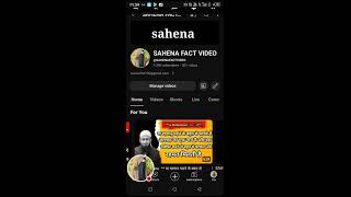 SAHENA FACT VIDEO is live [upl. by Carmina679]