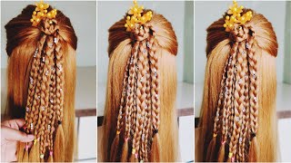 Ponytail braid  braid hairstyle tutorial  ponytail hairstyle with braids [upl. by Faires830]