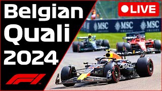 🔴F1 LIVE  Belgian Spa GP QUALI  HEAVY RAIN  Commentary  Live Timing [upl. by Hebel60]