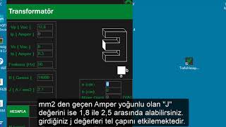 Transformatör Hesaplama Programı Part1 [upl. by Oedama]