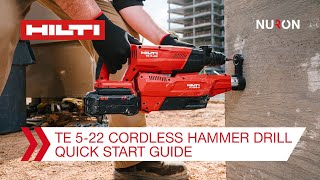 Hilti Nuron TE 522 Cordless Long Body Hammer Drill  Quick Start Guide [upl. by Ahseia]