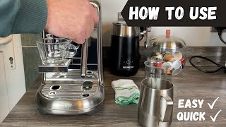 How to Use Nespresso Steam Wand  Froth Milk  Creatista Uno Plus Pro Coffee Machine Sage  Breville [upl. by Silvia160]