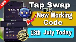 Watch Daily Video✅ Mision Complete 100  13 July Tapswap Code Today  Cryptocurrency worldwide news [upl. by Liamsi]