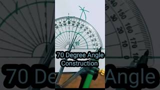 how to construct an angle of 70 degree l 70 degree angle construction shorts video [upl. by Naashar]