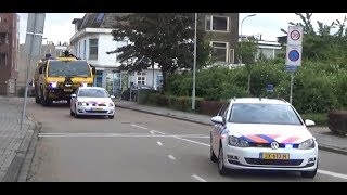 Crashtender 039367 onder politie begeleiding met spoed naar kazerne Delfzijl [upl. by Wittie]