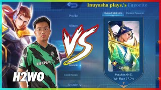 H2WO VS TOP 1 ZILONG INUYASHA LANCELOT RANK GAMEPLAY [upl. by Granese]