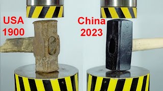 HYDRAULIC PRESS AND SLEDGEHAMMERS MODERN AND ANTIQUE [upl. by Corena82]