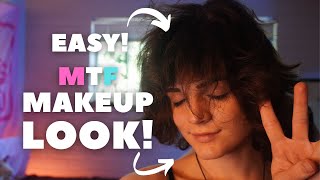 Easy Beginner Makeup Look Mtf Transgender [upl. by Notlit]