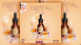 Cosmetic Banner Design Ecommerce product banner design Adobe Photoshop Tutorials [upl. by Secnarf872]