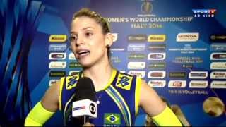 CAZAQUISTÃO X BRASIL  Mundial de Vôlei Feminino 2014  2ª FASE [upl. by Kletter599]