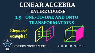 Mastering Onetoone And Onto Transformations  Simplifying Linear Algebra [upl. by Eki550]