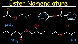 Naming Esters  IUPAC Nomenclature Branches Substituents amp Benzene Rings  Organic Chemistry [upl. by Clementius]