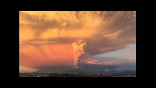 Eruptions at Chiles Calbuco Volcano on April 23 2015 [upl. by Nonnair]