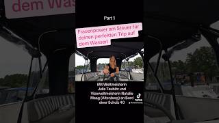 FrauenCrew am Steuer eines Hausbootes crew taubitz weltmeisterin hausboot urlaub [upl. by Notxam]